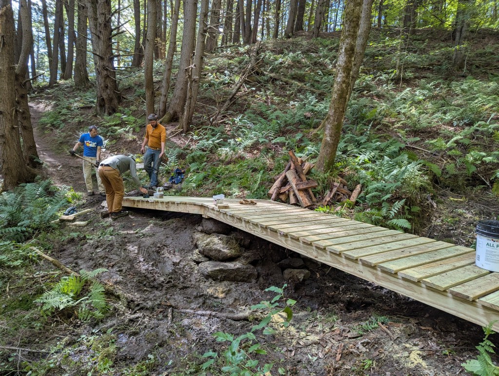 Union Village Dam trail work